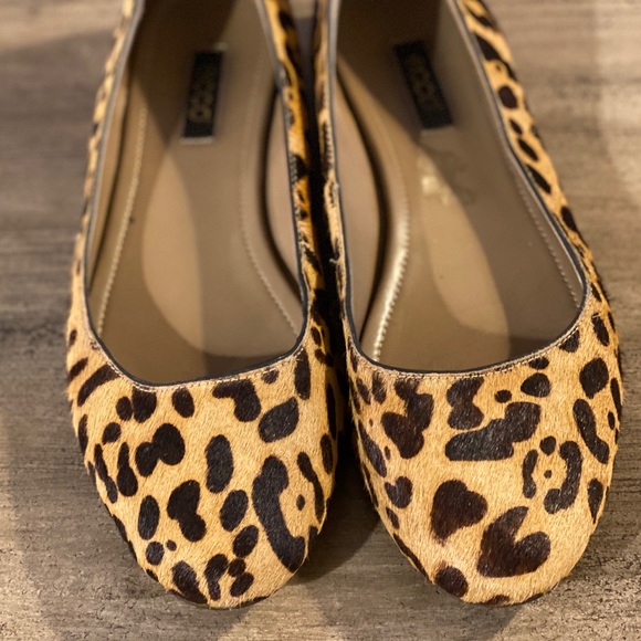 Ecco leopard flats Clearance